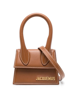 JACQUEMUS インディゴブルー ミニコットンデニム ハンドバッグ レザーとシルバー金具