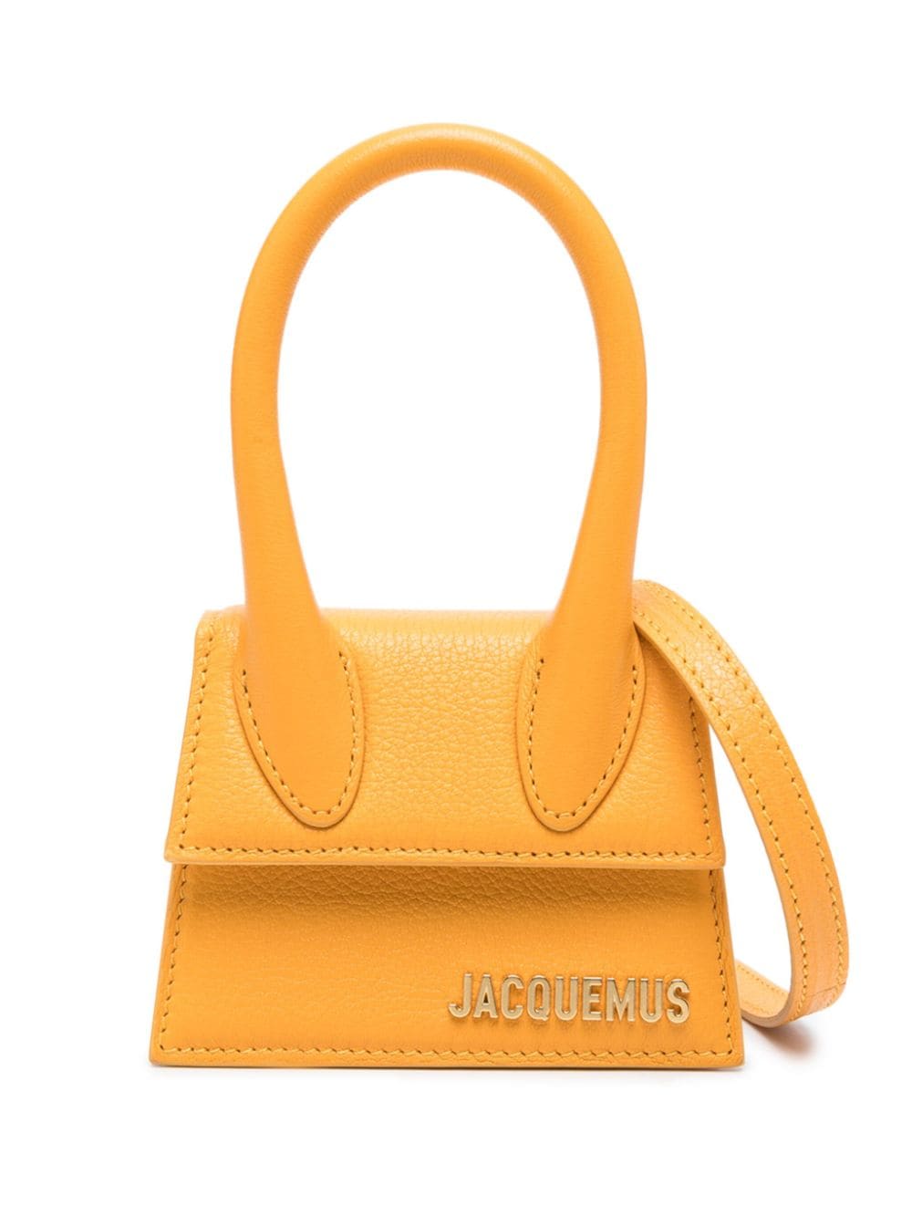 JACQUEMUS インディゴブルー ミニコットンデニム ハンドバッグ レザーとシルバー金具