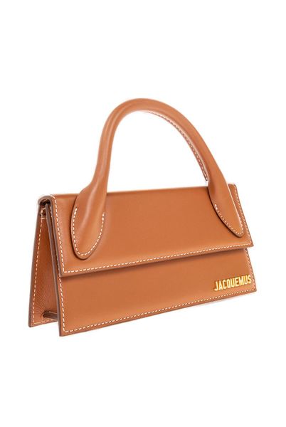 JACQUEMUS Mini Chiquito Long Handbag with Golden Logo