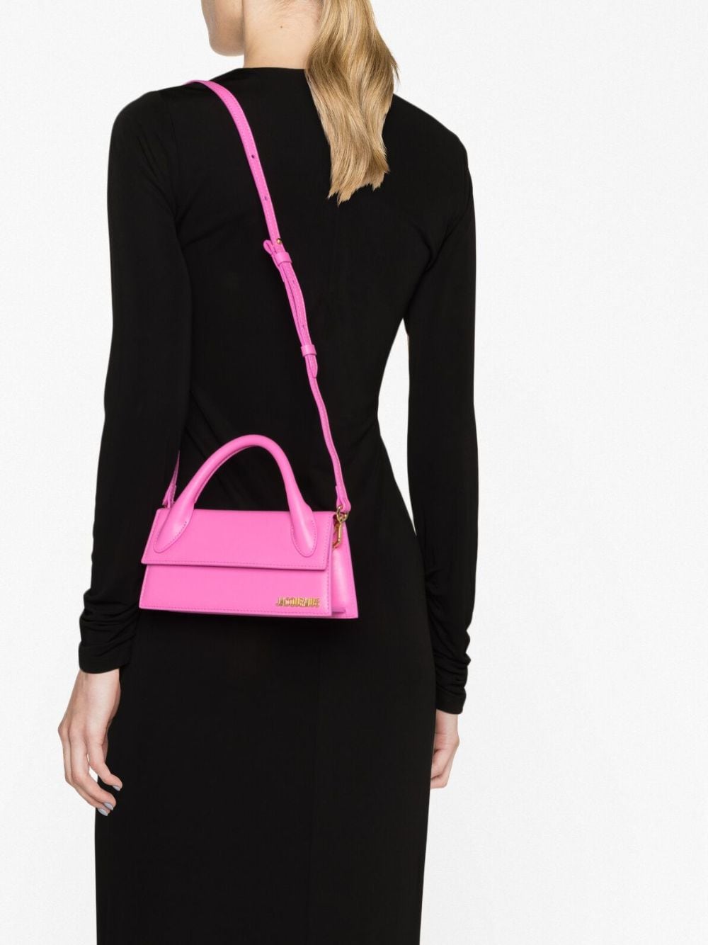 JACQUEMUS Long Handbag with Foldover Top and Magnetic Closure