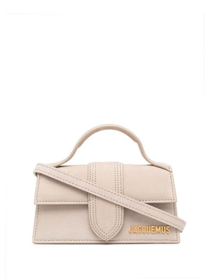 JACQUEMUS Mini Crocodile Effect Handbag with Gold Accents