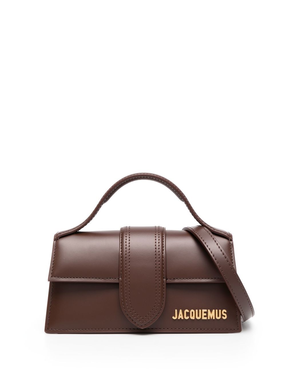 JACQUEMUS Mini Crocodile Effect Handbag with Gold Accents