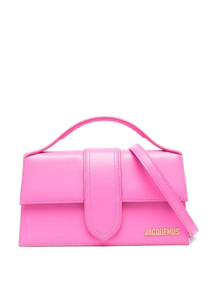 JACQUEMUS Mini Leather Handbag with Gold-Tone Accents