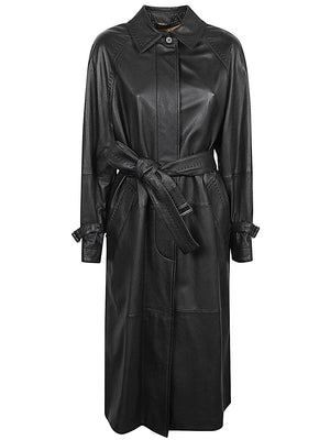 MAX MARA Leather Trench Jacket for Women - FW24 Collection