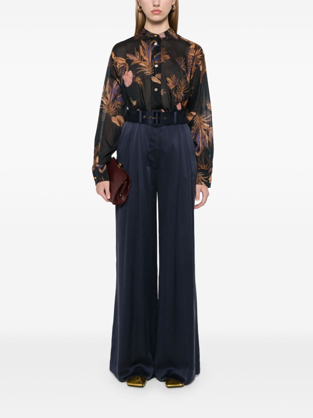 ZIMMERMANN Silk Palazzo Pants for Women - SS25 Collection