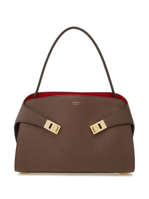 Ferragamo Two-Tone Hug Soft Medium Shoulder Handbag