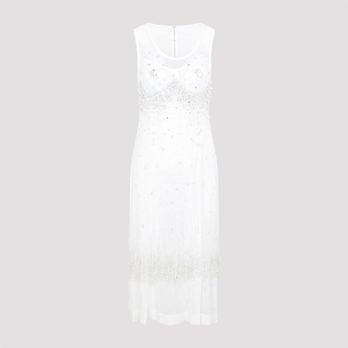 BOTTEGA VENETA Elegant Crystal-Embellished Cocktail Dress