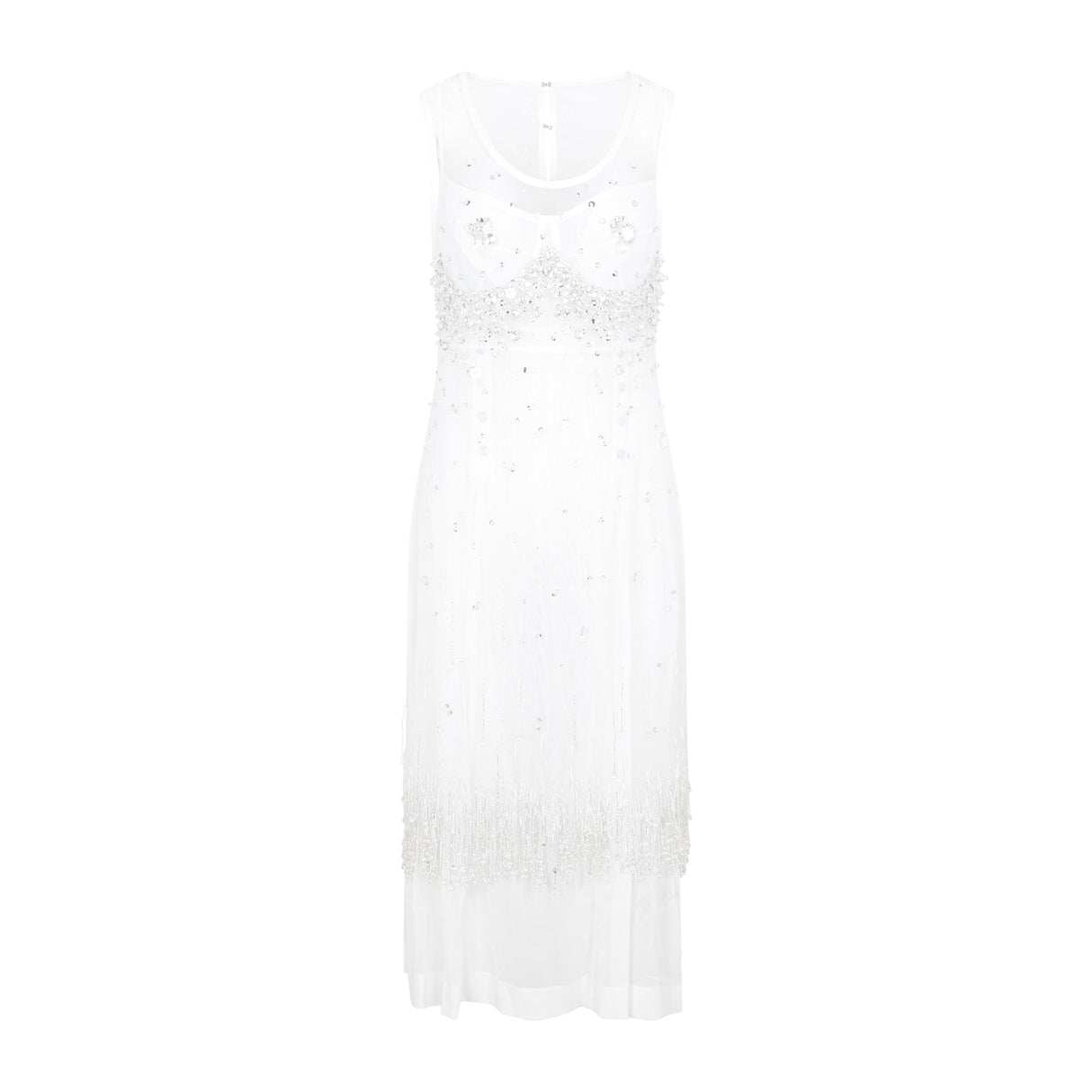 BOTTEGA VENETA Elegant Crystal-Embellished Cocktail Dress