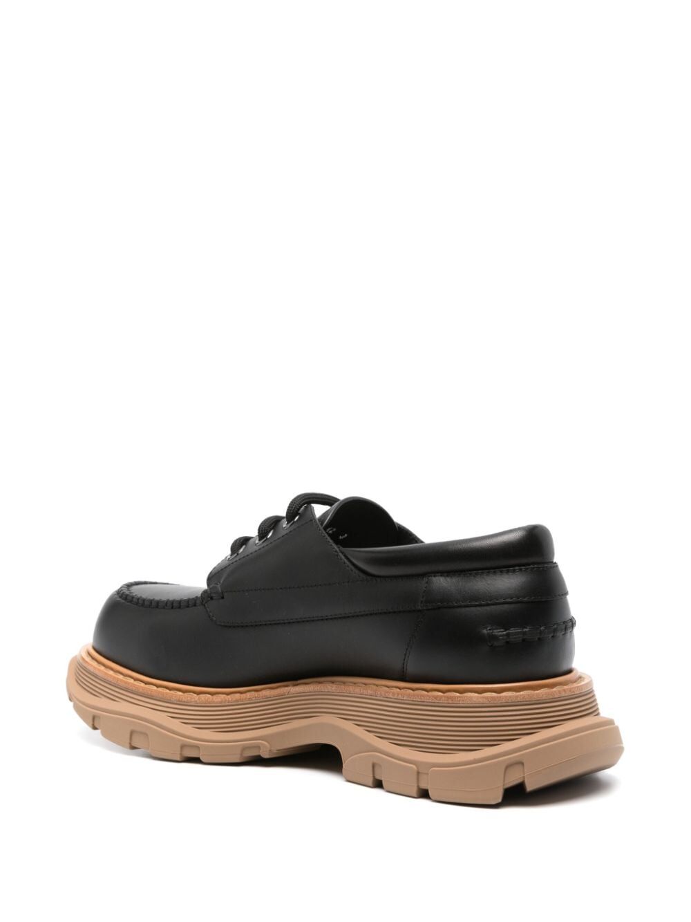 ALEXANDER MCQUEEN Luxe Leather Lace-Up Shoes for Women - FW24