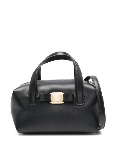 Ferragamo Mini Two Top Handles Vara Plate Handbag