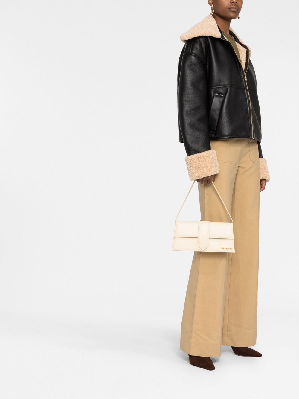 JACQUEMUS Mini Leather Shoulder Handbag