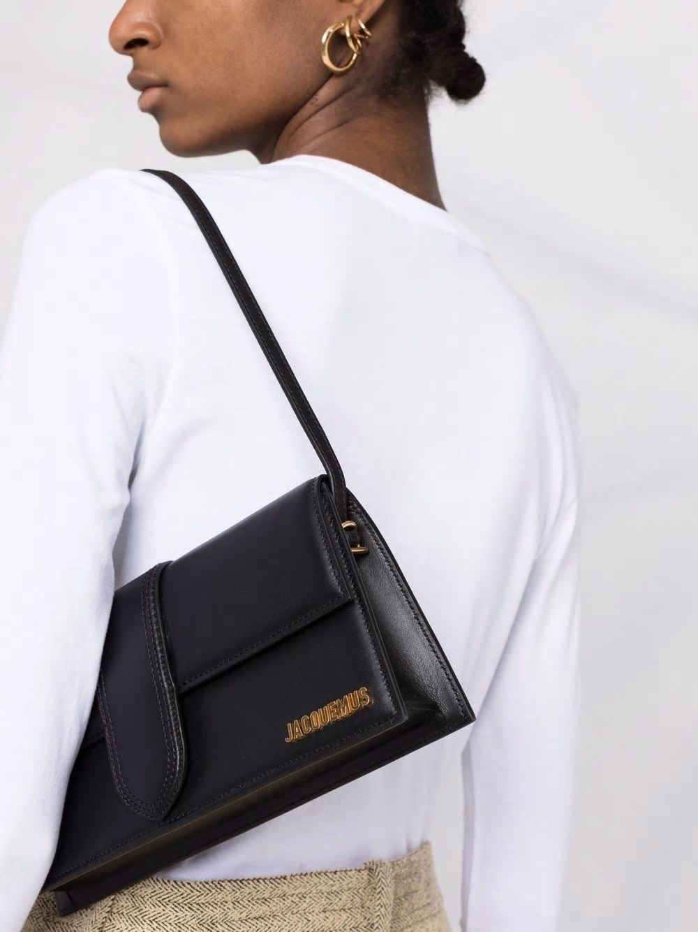 JACQUEMUS Mini Leather Shoulder Handbag