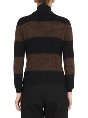 RAF SIMONS Mohair Crewneck Sweater with Patch Logo - Size 10