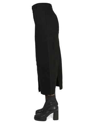 RAF SIMONS Chic Midi Skirt with Front Button Closure and Belt