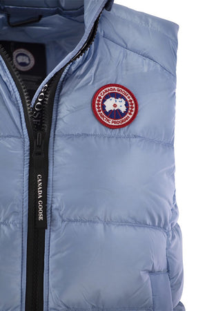 CANADA GOOSE ロゴパッチ付きブラックキルティングジレ レディース - SS24コレクション