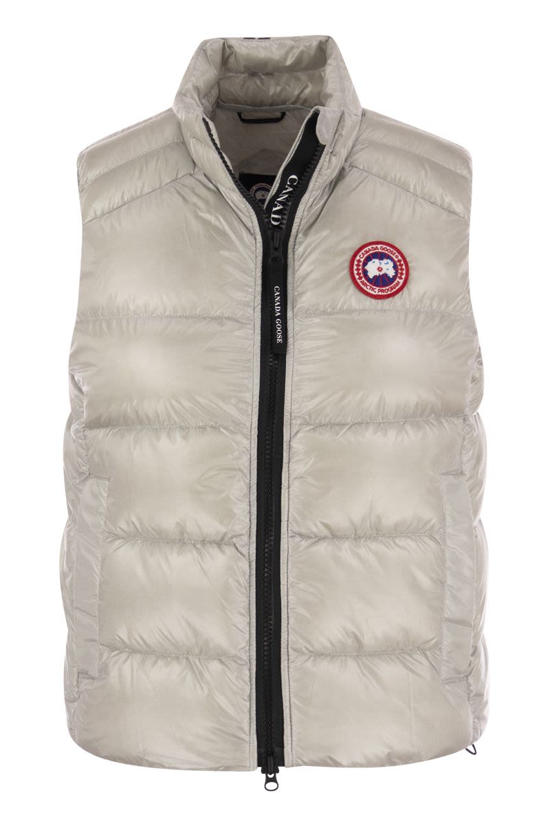 CANADA GOOSE ロゴパッチ付きブラックキルティングジレ レディース - SS24コレクション