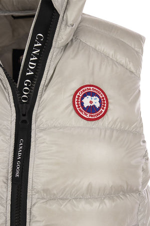 CANADA GOOSE ロゴパッチ付きブラックキルティングジレ レディース - SS24コレクション