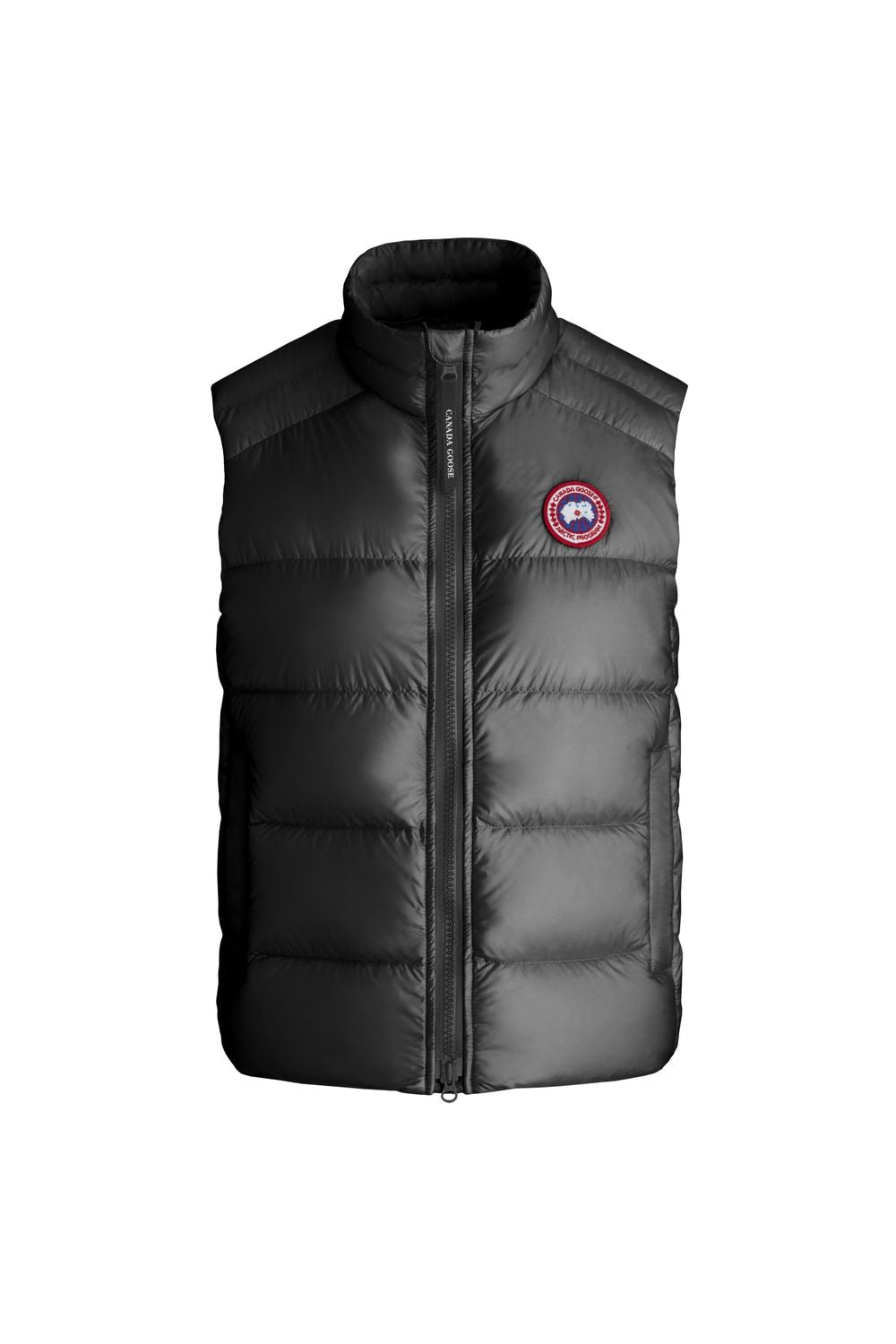 CANADA GOOSE ロゴパッチ付きブラックキルティングジレ レディース - SS24コレクション