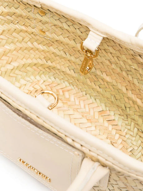 JACQUEMUS Mini Woven Basket Handbag