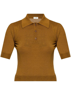 SAINT LAURENT PARIS Elegant Short-Sleeved Polo for Men