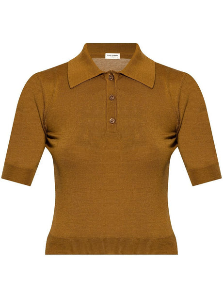 SAINT LAURENT PARIS Elegant Short-Sleeved Polo for Men