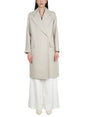 MAX MARA Linen and T-Shirt Duster with Button Closure