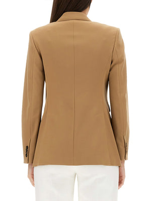 MAX MARA Double-Breasted Blazer with Peaked Lapels - Women’s Outerwear