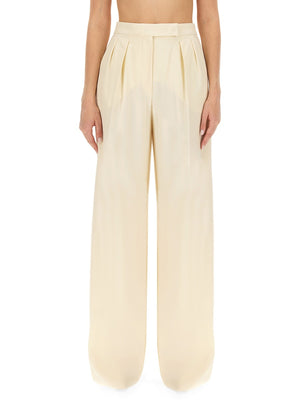 MAX MARA Wide Fit Virgin Wool Pants - Size S