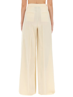 MAX MARA Wide Fit Virgin Wool Pants - Size S