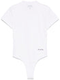 ALAÏA Logo-Embroidered Close Fit Bodysuit T-Shirt