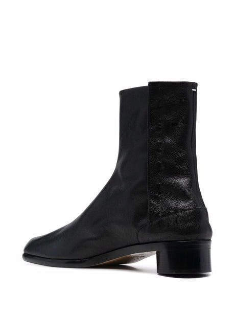 MAISON MARTIN MARGIELA Mini Leather Ankle Boots with 3 cm Heel