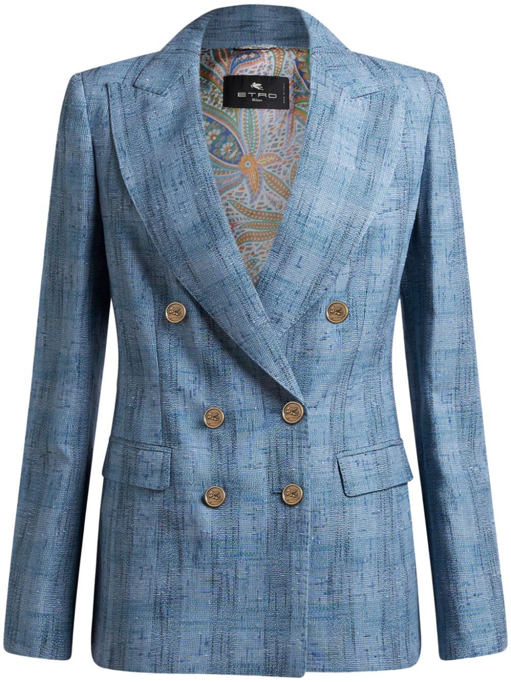 ETRO Men's Double Breasted Wool Blazer