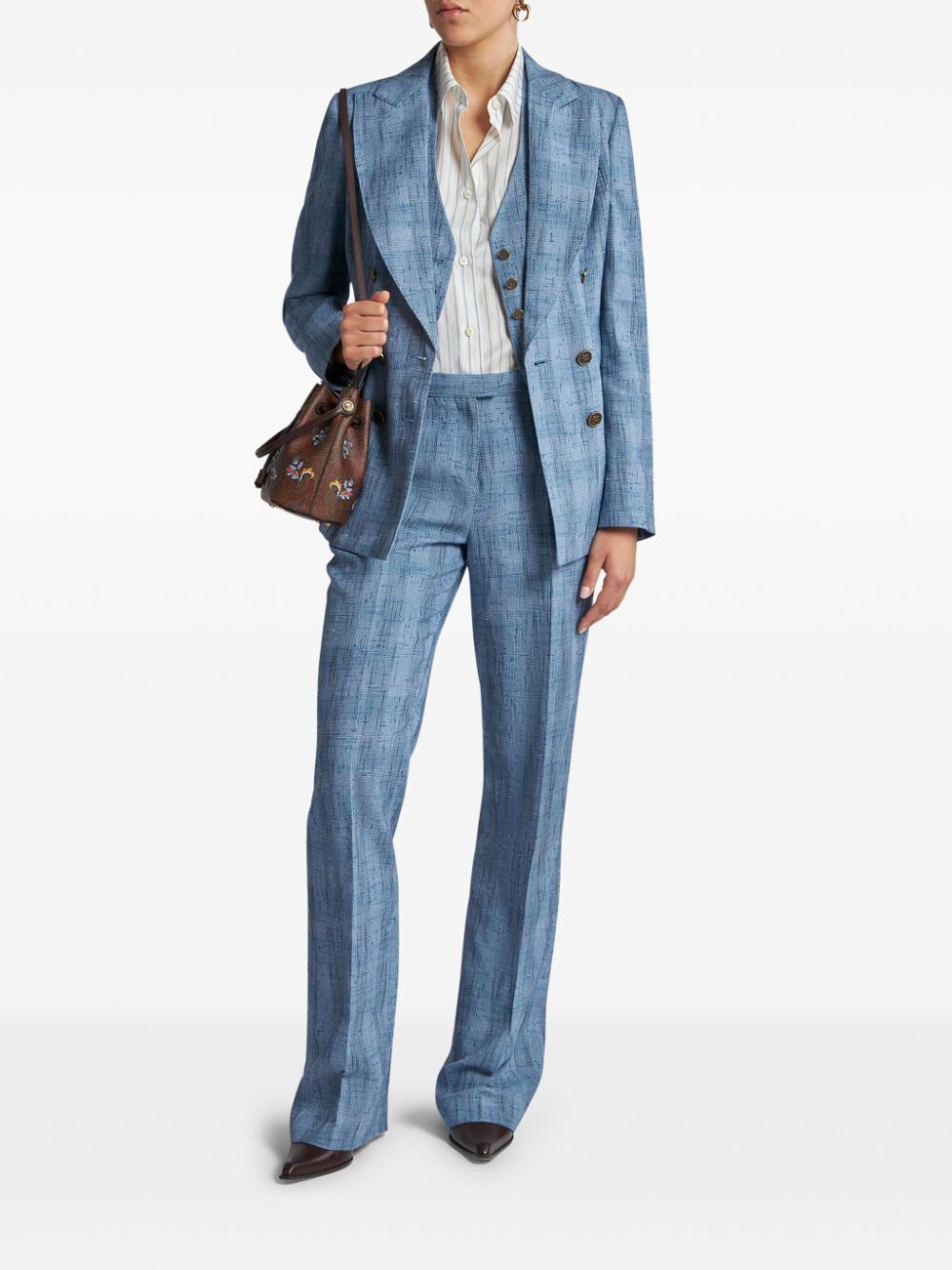 ETRO Men's Double Breasted Wool Blazer