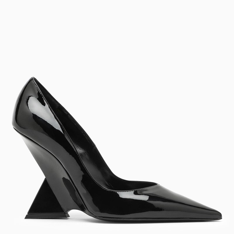 THE ATTICO Pointed Design Patent Leather Pumps