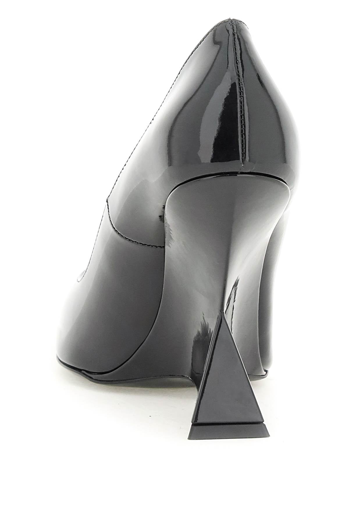 THE ATTICO Pointed Design Patent Leather Pumps