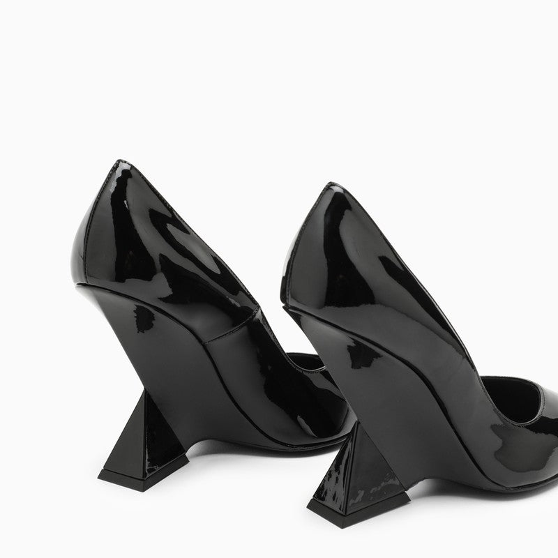 THE ATTICO Pointed Design Patent Leather Pumps