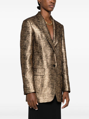 DRIES VAN NOTEN Mini Metallic Outerwear Jacket