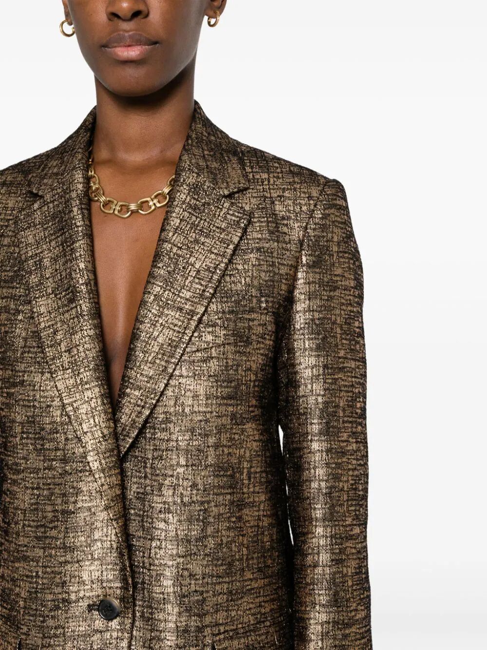 DRIES VAN NOTEN Mini Metallic Outerwear Jacket