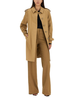 MAX MARA SPORTMAX Classic Regular Fit Trench Jacket with Buttons