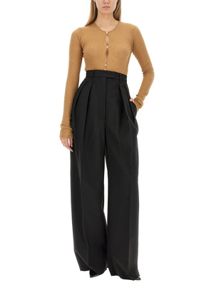 MAX MARA SPORTMAX Wool Blend Wide Pants - Size 40