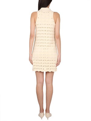 MAX MARA Perforated Button Closure Dress