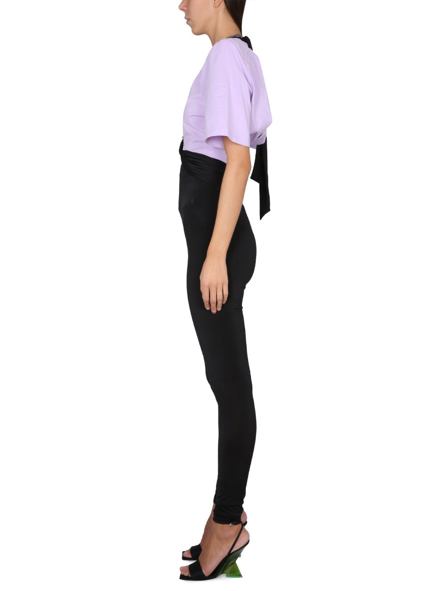 THE ATTICO Elegant Draped Pants with Neck Sash