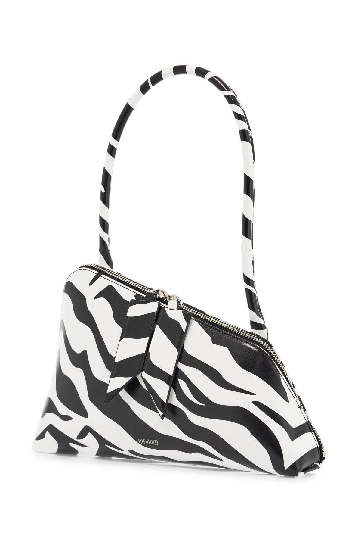 THE ATTICO Mini Triangular Animal Print Shoulder Bag