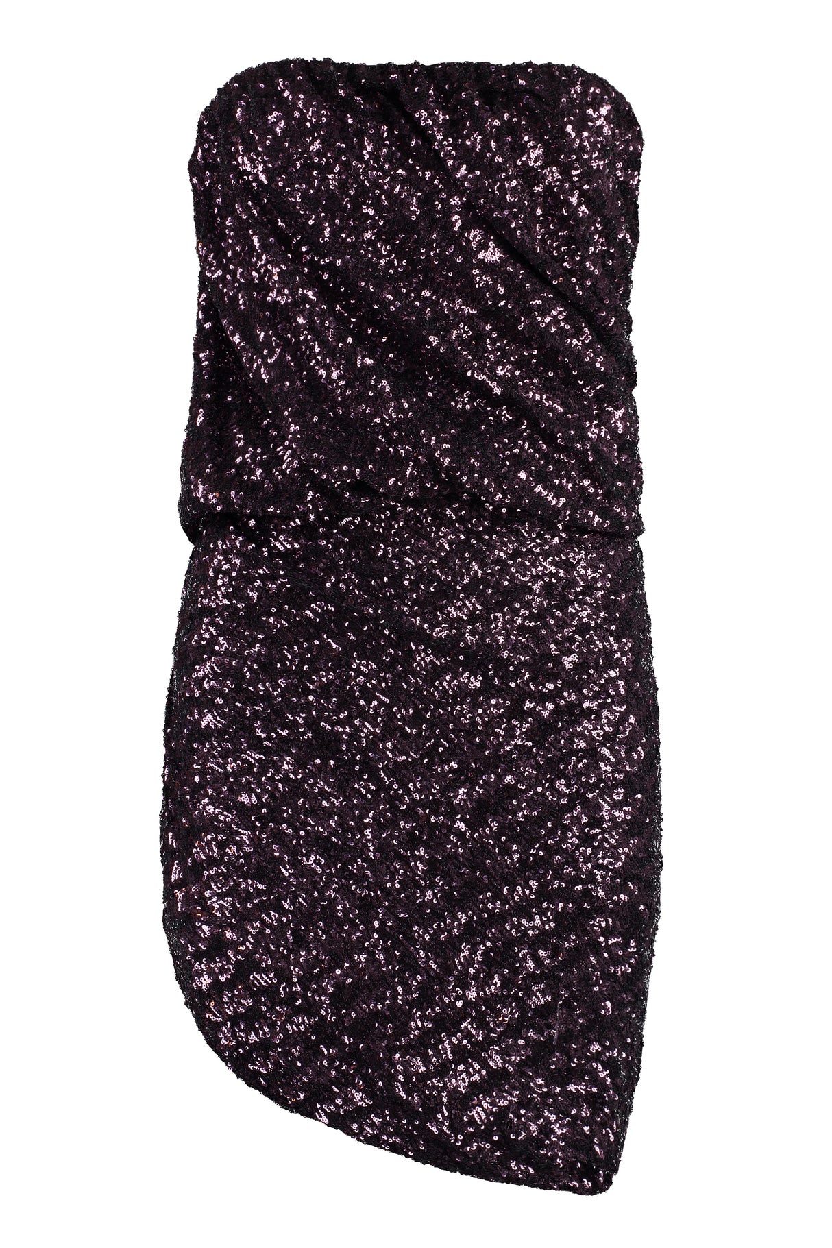 THE ATTICO Draped Front Mini Sequin Dress