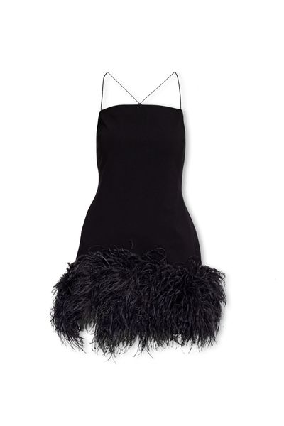 THE ATTICO Chic Mini Dress with Feather Detail