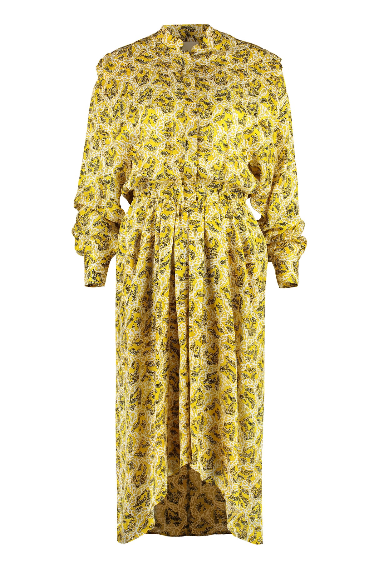 ISABEL MARANT Printed Dress with Buttoned Cuffs and Elasticated Waistband