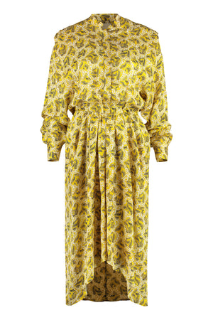 ISABEL MARANT Printed Dress with Buttoned Cuffs and Elasticated Waistband