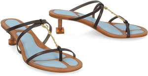 JACQUEMUS Mini Lambskin Low Sandals for Women