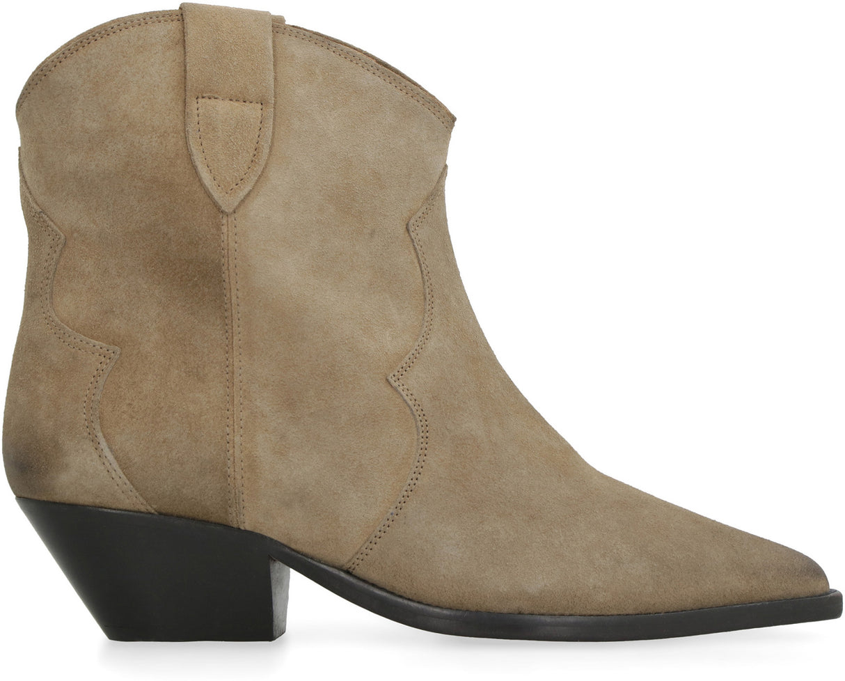 ISABEL MARANT Grey Suede Ankle Boots for Women