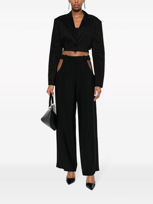 MUGLER Wide-Leg Cut-Out Trousers